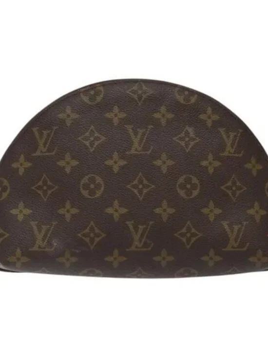 LOUIS VUITTON Monogram Trousse Demi Ronde Cosmetic Pouch M47520 LV Auth BD1455 - Picture 2 of 15